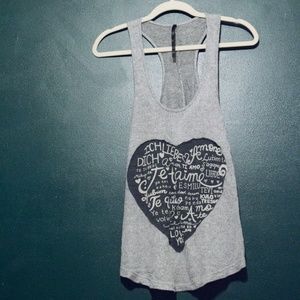Gray "Love" Racerback